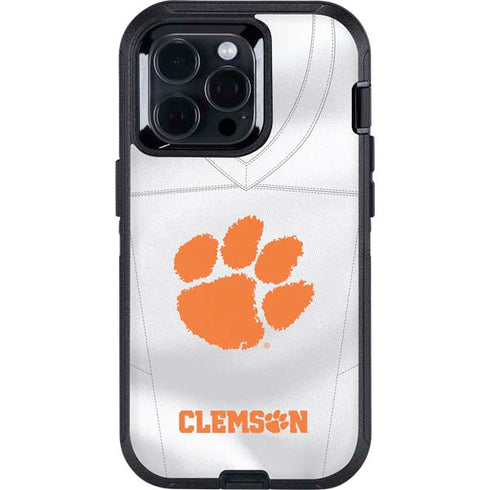 Clemson University White Jersey Otterbox Defender iPhone Skin