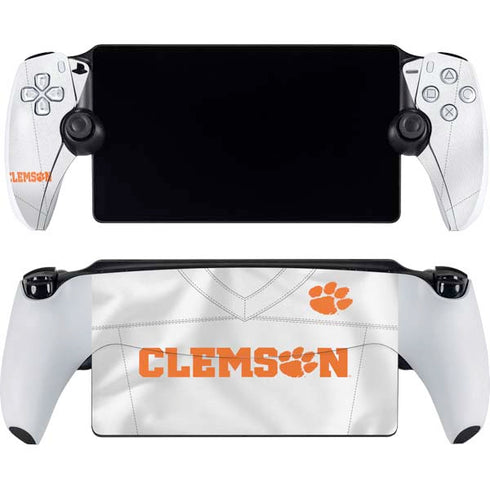 Clemson University White Jersey PlayStation Portal Remote Player Skin