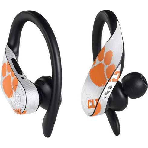 Clemson University White Jersey PowerBeats Pro Skin