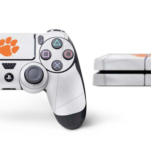 Clemson University White Jersey PS4 Console and Controller Bundle Skin