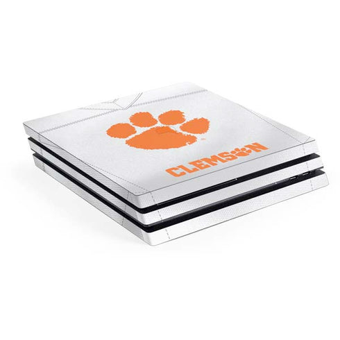 Clemson University White Jersey PS4 Pro Console Skin