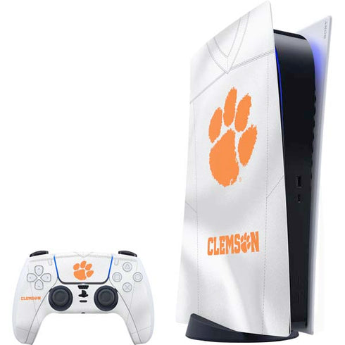 Clemson University White Jersey PS5 Bundle Skin