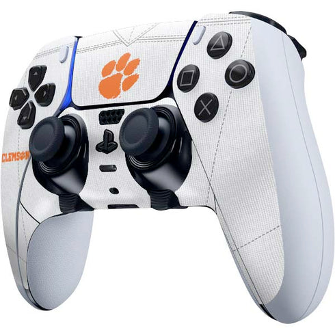 Clemson University White Jersey PS5 DualSense Edge Pro Controller Skin