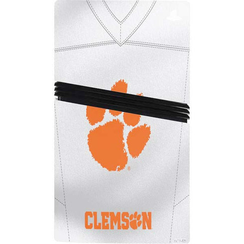 Clemson University White Jersey PS5 Pro Console Skin