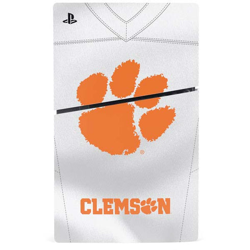 Clemson University White Jersey PS5 Slim Digital Edition Bundle Skin