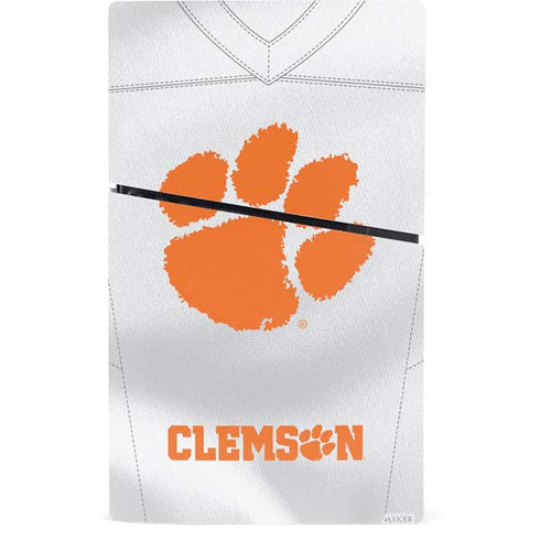 Clemson University White Jersey PS5 Slim Digital Edition Console Skin