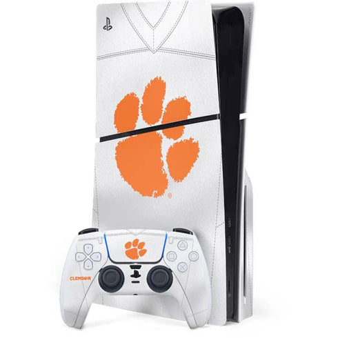 Clemson University White Jersey PlayStation PS5 Skins