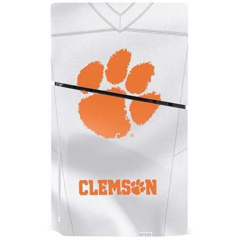 Clemson University White Jersey PS5 Slim Disk Console Skin