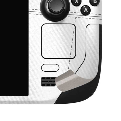 Clemson University White Jersey Steam Deck Handheld Gaming Computer OLED Skin