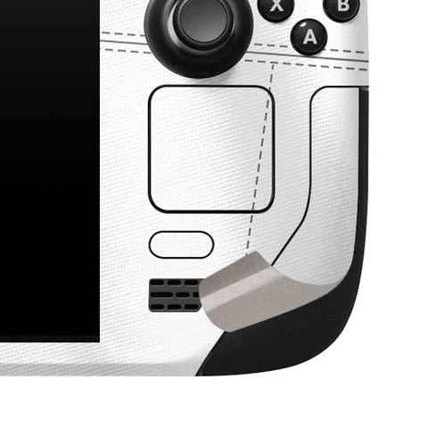 Clemson University White Jersey Steam Deck Handheld Gaming Computer Skin