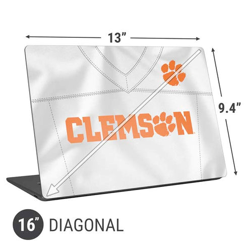 Clemson University White Jersey Universal Laptop 16in (13 x 9.4in) Skin