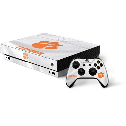 Clemson University White Jersey Xbox One Skins