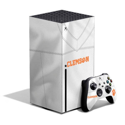 Clemson University White Jersey Xbox Series X Skins