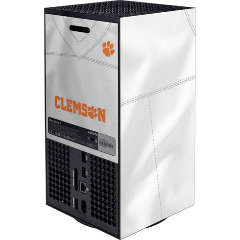 Clemson University White Jersey Xbox Series X Console Skin