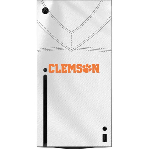 Clemson University White Jersey Xbox Series X Console Skin