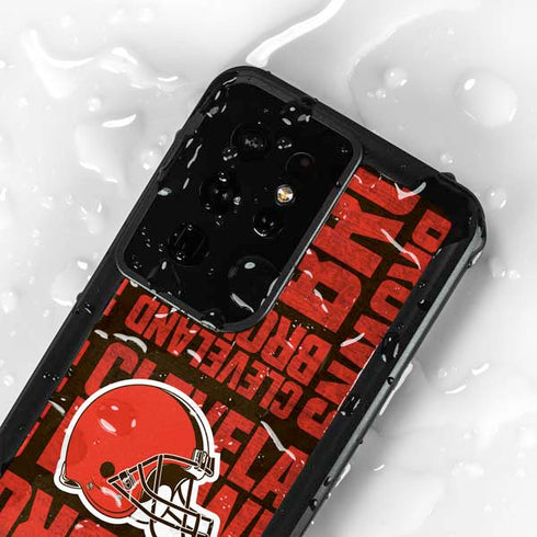 NFL Cleveland Browns - Blast Galaxy S24 Ultra Waterproof Case