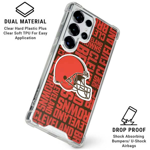 NFL Cleveland Browns - Blast Galaxy S25 Ultra Clear Case