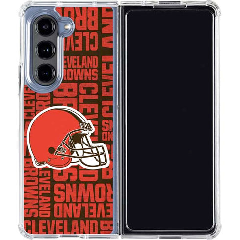 NFL Cleveland Browns - Blast Galaxy Z Fold5 5G Clear Case