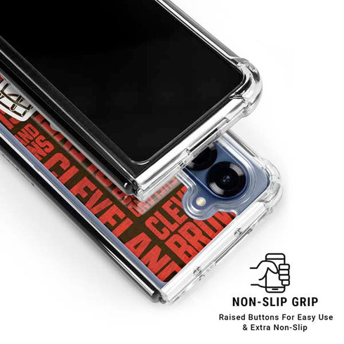 NFL Cleveland Browns - Blast Galaxy Z Fold6 Clear Case