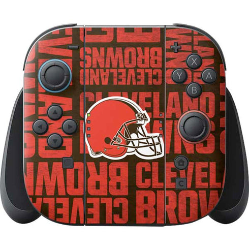 NFL Cleveland Browns - Blast Nintendo Switch 2 (2025) Joy-Con Controller Skin