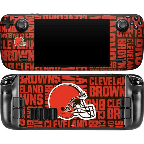 NFL Cleveland Browns - Blast Steam Deck Handheld Gaming Computer OLED Skin