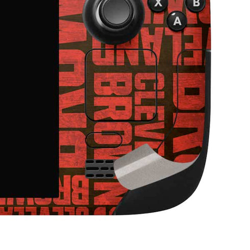 NFL Cleveland Browns - Blast Steam Deck Handheld Gaming Computer OLED Skin