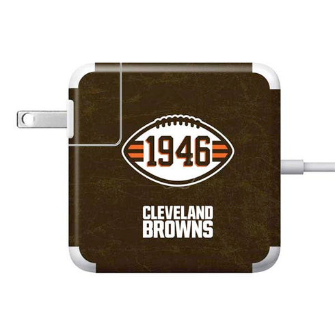 NFL Cleveland Browns Alternate Distressed 85W Power Adapter (15 and 17 inch MacBook Pro Charger) Skin