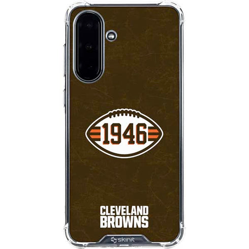 NFL Cleveland Browns Alternate Distressed Galaxy A36 5G Clear Case