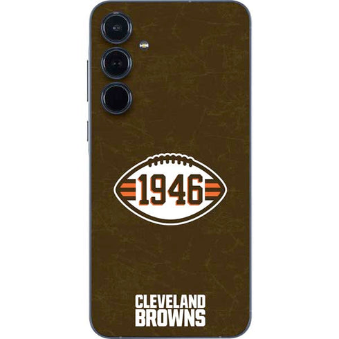 NFL Cleveland Browns Alternate Distressed Galaxy A55 5G Skin