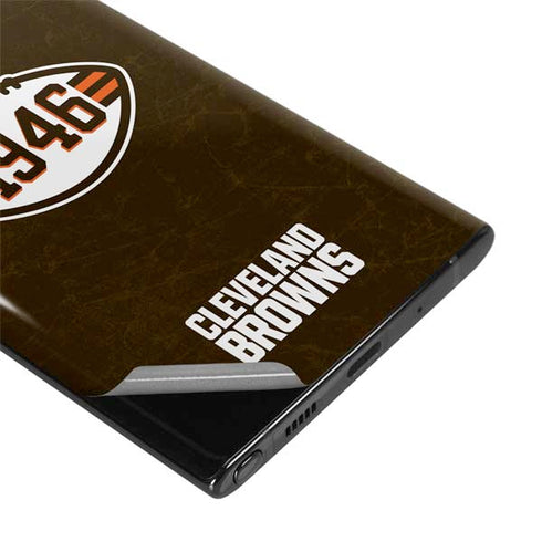NFL Cleveland Browns Alternate Distressed Galaxy Note 10 Plus Skin