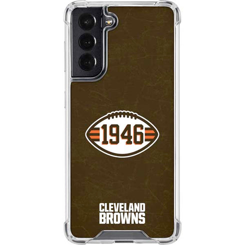 NFL Cleveland Browns Alternate Distressed Galaxy S22 Clear Case