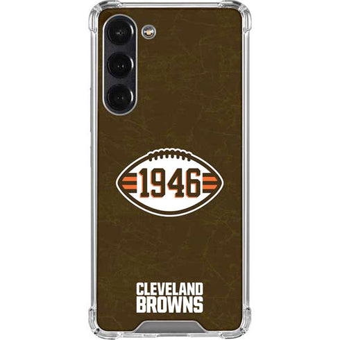 NFL Cleveland Browns Alternate Distressed Galaxy S24 FE Clear Case