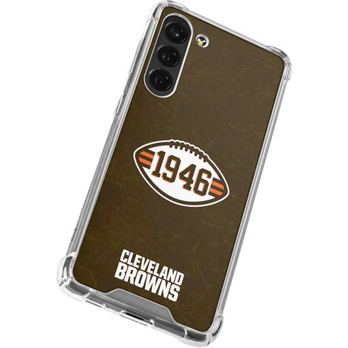 NFL Cleveland Browns Alternate Distressed Galaxy S24 FE Clear Case