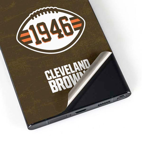NFL Cleveland Browns Alternate Distressed Galaxy S24 Ultra Skin