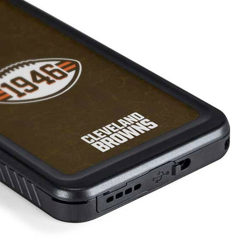 NFL Cleveland Browns Alternate Distressed Galaxy S24 Waterproof Case