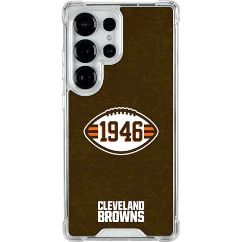 NFL Cleveland Browns Alternate Distressed Galaxy S25 Ultra Clear Case