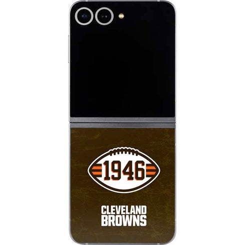 NFL Cleveland Browns Alternate Distressed Galaxy Z Flip6 Skin