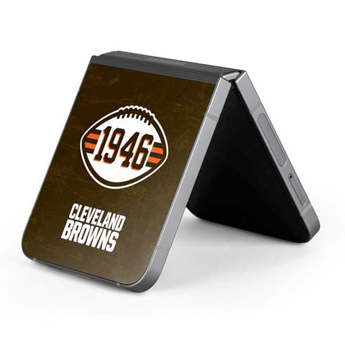 NFL Cleveland Browns Alternate Distressed Galaxy Z Flip6 Skin