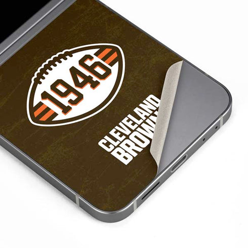NFL Cleveland Browns Alternate Distressed Galaxy Z Flip6 Skin
