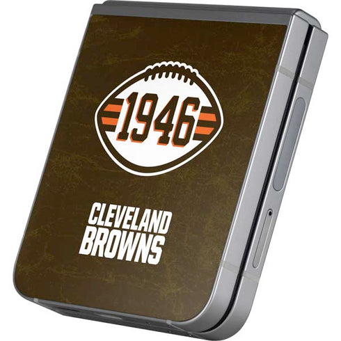 NFL Cleveland Browns Alternate Distressed Galaxy Z Flip6 Skin