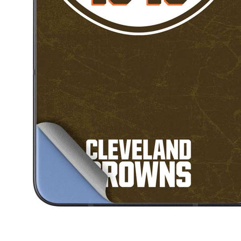 NFL Cleveland Browns Alternate Distressed Galaxy Z Fold5 5G Skin