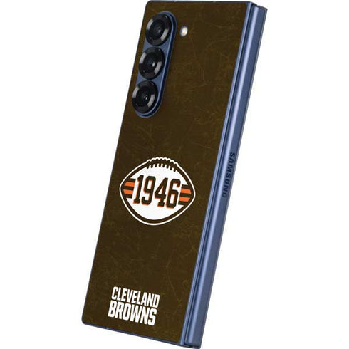 NFL Cleveland Browns Alternate Distressed Galaxy Z Fold6 Skin