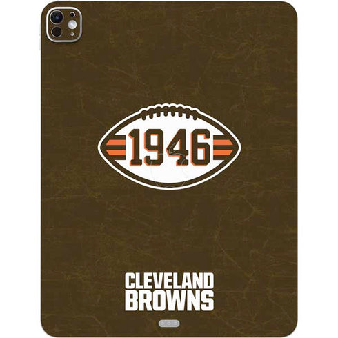 NFL Cleveland Browns Alternate Distressed iPad Pro 13in M4 (2024) Skin