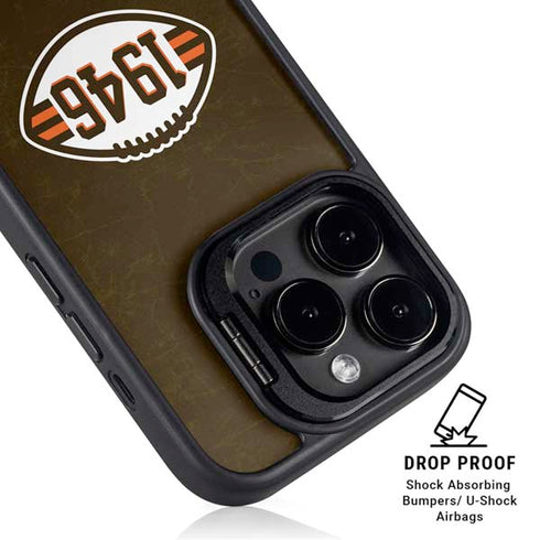 NFL Cleveland Browns Alternate Distressed iPhone 14 Pro Max Kickstand Case
