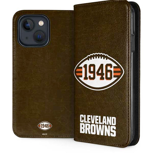 NFL Cleveland Browns Alternate Distressed iPhone 15 Folio Case