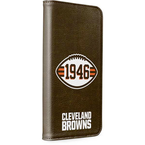NFL Cleveland Browns Alternate Distressed iPhone 15 Plus Folio Case