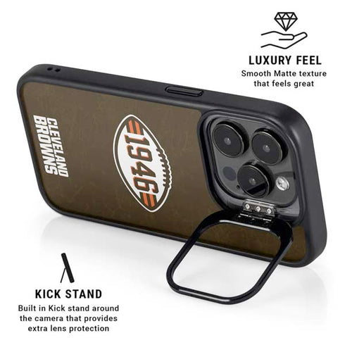 NFL Cleveland Browns Alternate Distressed iPhone 15 Pro Max Kickstand Case
