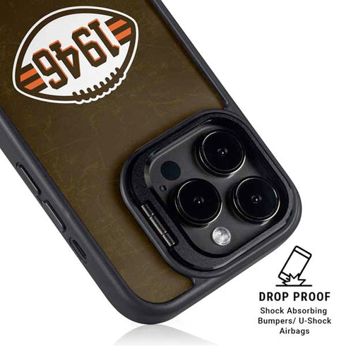 NFL Cleveland Browns Alternate Distressed iPhone 15 Pro Max Kickstand Case
