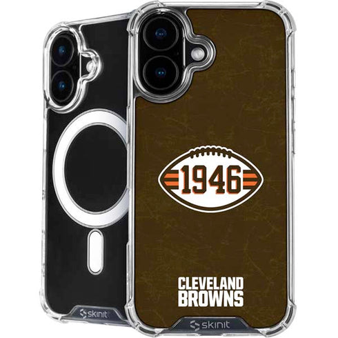 NFL Cleveland Browns Alternate Distressed iPhone 16 MagSafe Case