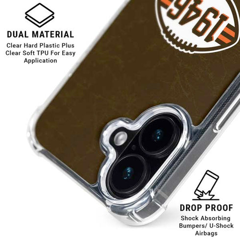 NFL Cleveland Browns Alternate Distressed iPhone 16 MagSafe Case